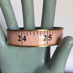 Cupcakes & Cartwheels Pink Metal Measuring Tape Bracelet
